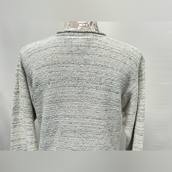 COLUMBIA Beige heather knit V‎ neck pullover size M. - Picture 5 of 12